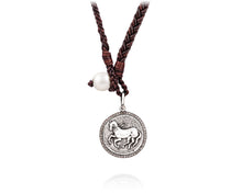 Diamond Trojan Coin Necklace - Vincent Peach Fine Jewelry