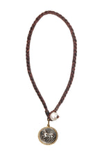 Gold Trojan Coin Necklace with Diamonds - Vincent Peach Fine Jewelry
