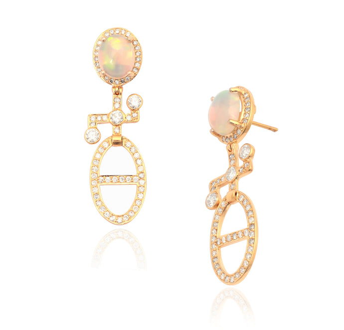Art Deco Opal Dorado Earrings