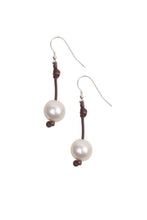 Large Seaplicity Earrings, Freshwater - Hottest Designer Pearl and Leather Jewelry | VINCENT PEACH
 - 1