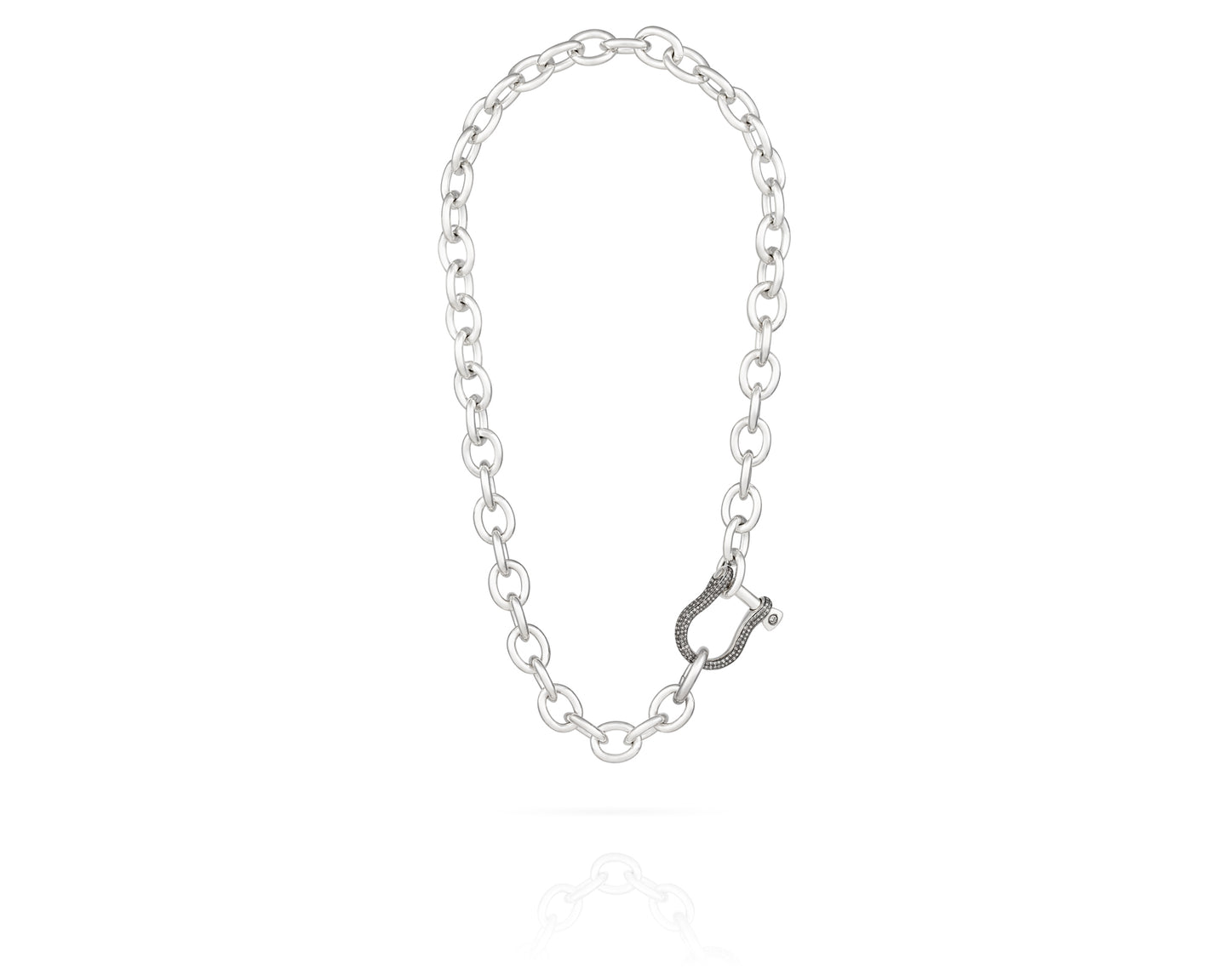 Shackle Chain Necklace | Diamond - Vincent Peach Fine Jewelry