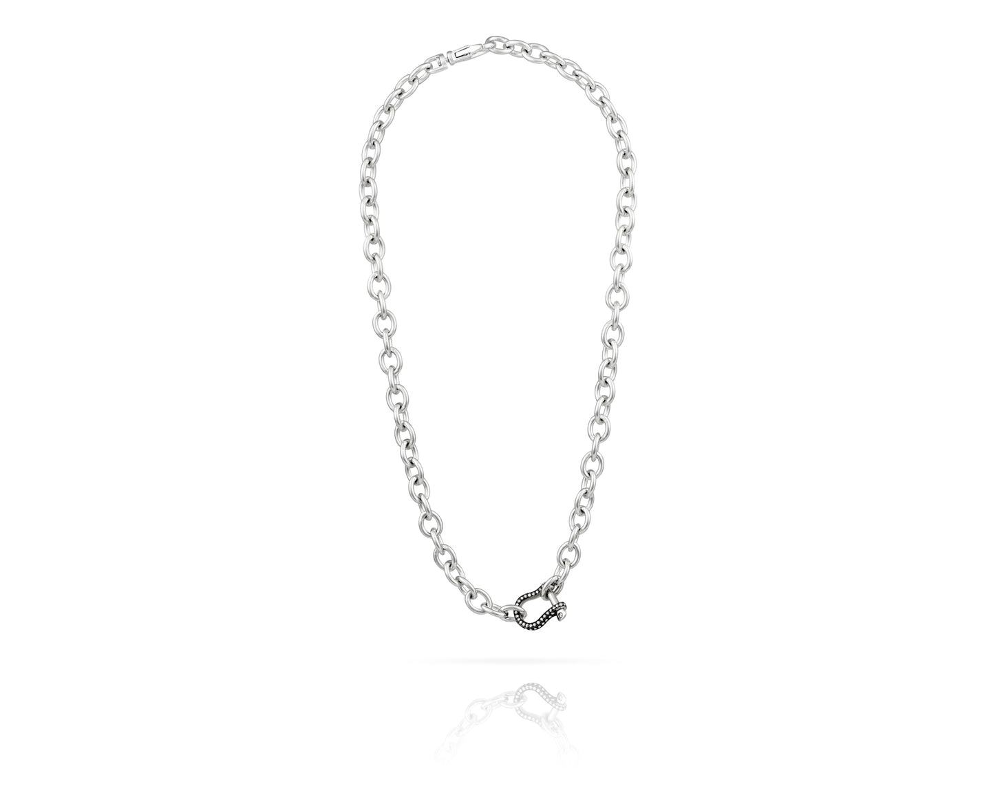 Petite Shackle Chain Necklace | Diamond - Vincent Peach Fine Jewelry