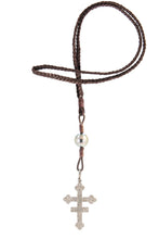 Cross of Lorraine Necklace - Hottest Designer Pearl and Leather Jewelry | VINCENT PEACH
 - 1