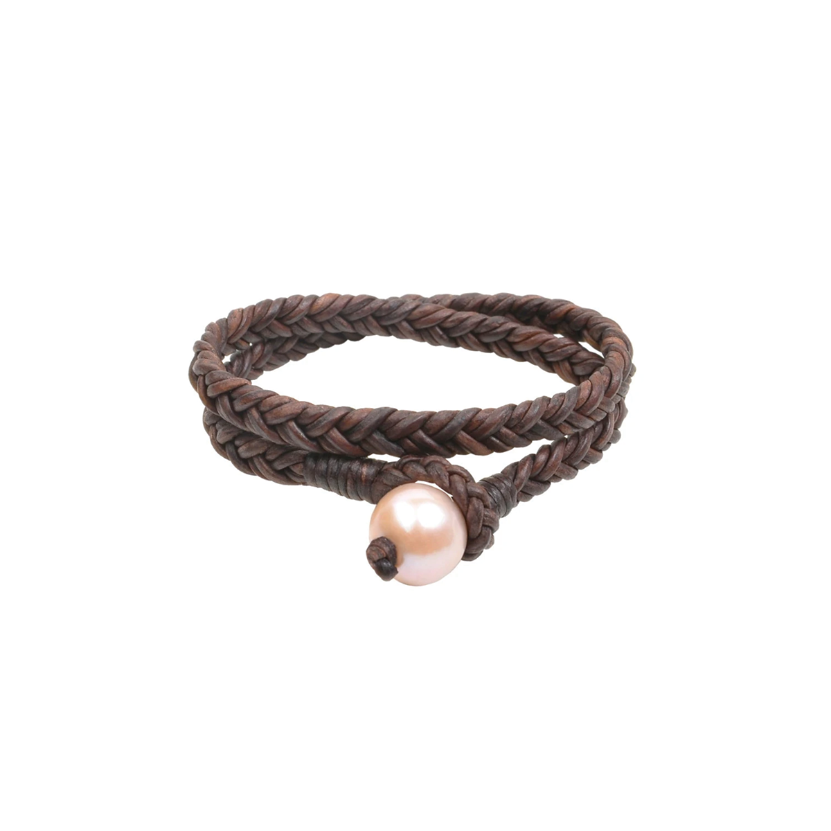 Double Wrap Flat Braid Bracelet | Pink - Vincent Peach Fine Jewelry