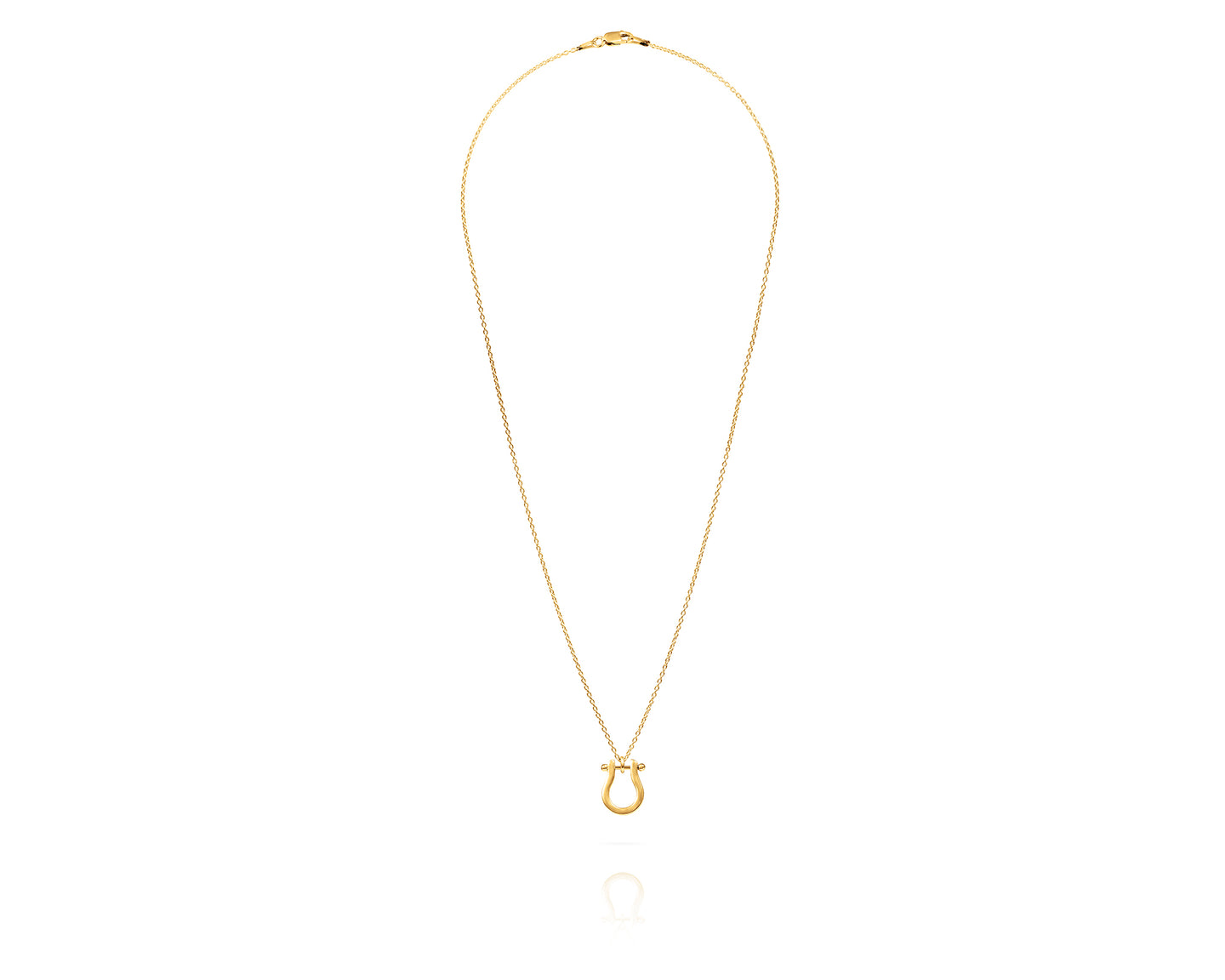Small Shackle Bit Charm Necklace | Gold - Vincent Peach Fine Jewelry