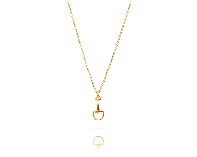 Small Montana Bit Charm Necklace | Gold