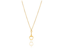 Small Snaffle Bit Charm Necklace | Gold - Vincent Peach Fine Jewelry