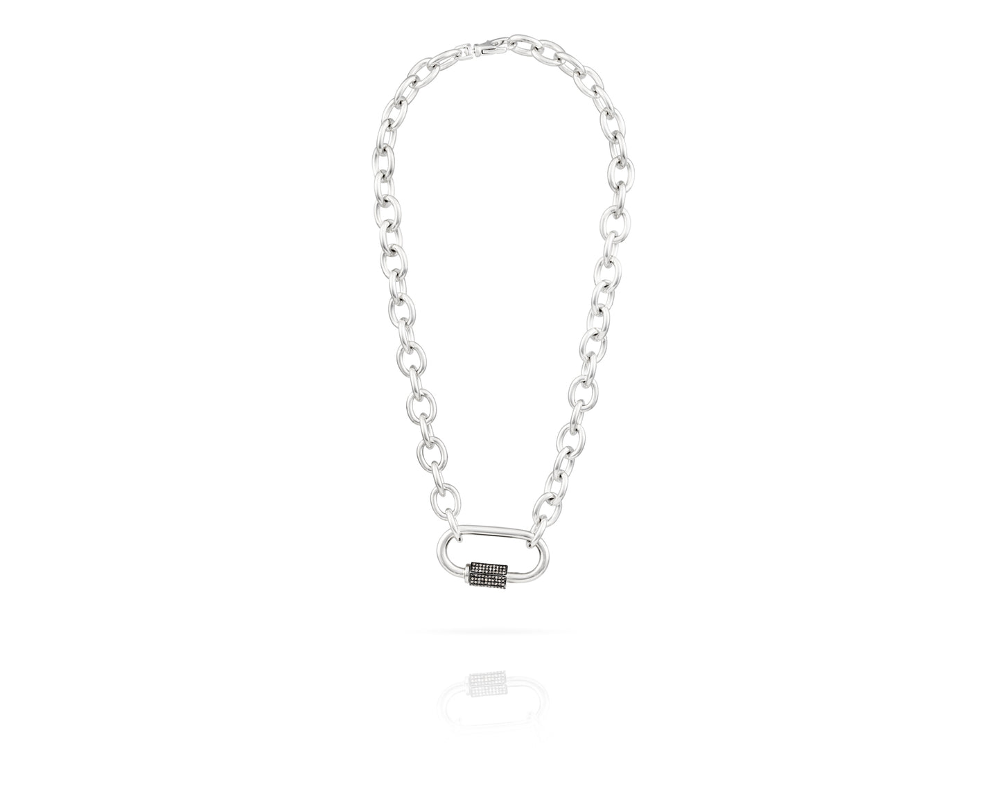 Le' Marine Carabiner Necklace | Diamond - Vincent Peach Fine Jewelry