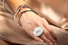 Trojan Coin Ring - Hottest Designer Pearl and Leather Jewelry | VINCENT PEACH
 - 2