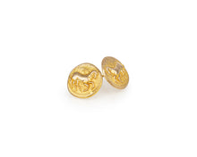Trojan Coin Earrings | Gold