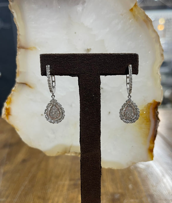 1ct Teardrop Earrings