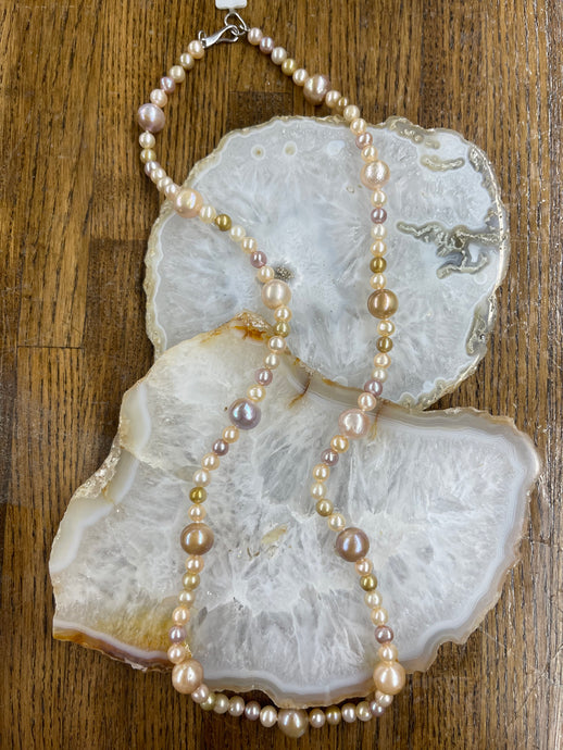 24” Pink Pearl Necklace
