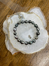 Tahitian Pearl/Diamond Rondelle Stretch Bracelet - Vincent Peach Fine Jewelry
