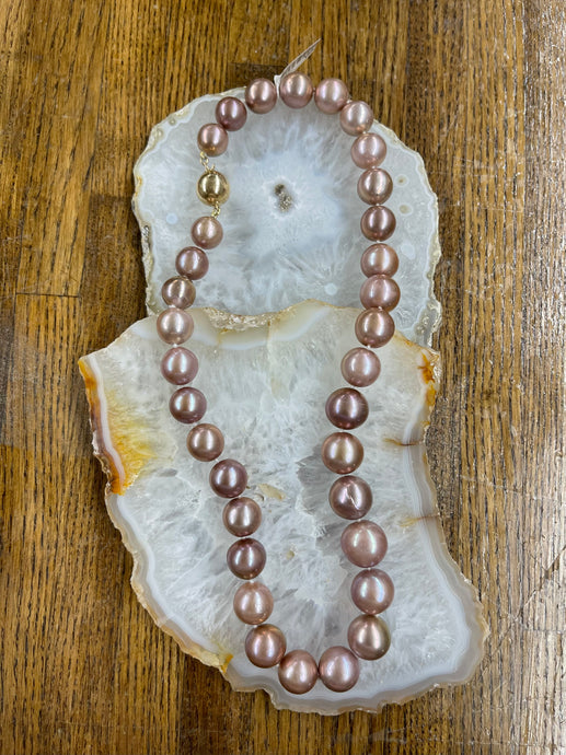 11-16mm Pink Pearl Knotted Strand
