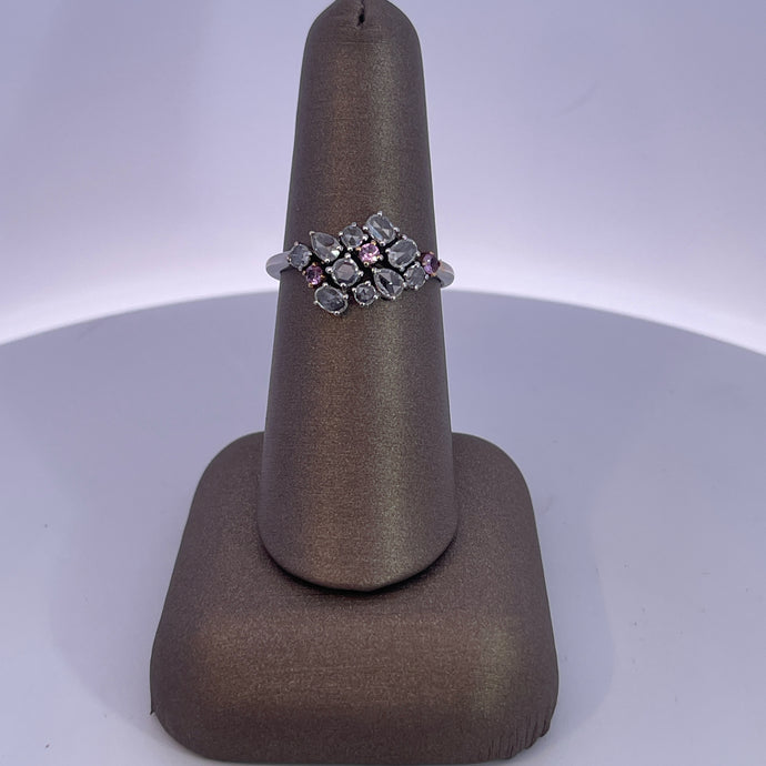 18kt .53ct. Diamond/Sapphire Ring - Vincent Peach Fine Jewelry