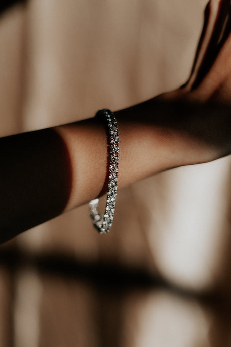 10 Carat Total Weight Lab-Grown Diamond Tennis Bracelet in 14K White Gold