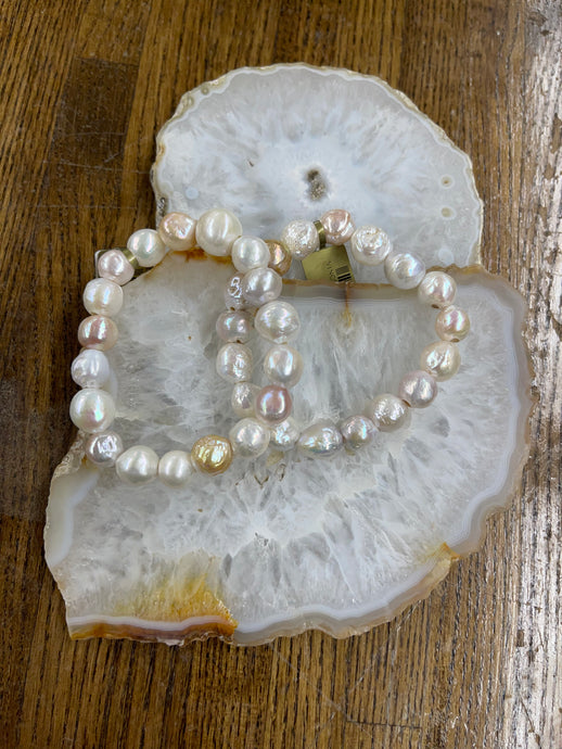 Freshwater Pearl Stretch Bracelet - Vincent Peach Fine Jewelry