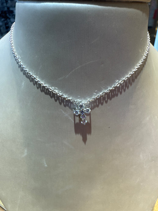 Petite Cross Pendant 14k WG