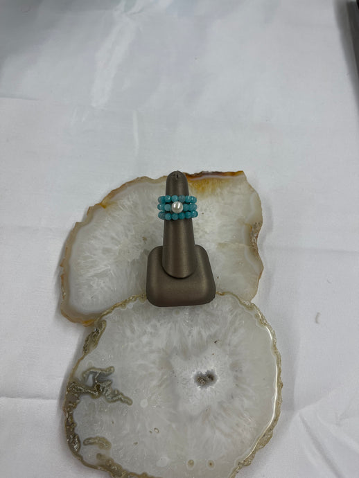 Blue Stone Stretchy Ring Set of Three - Vincent Peach Fine Jewelry