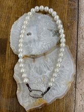 10.8-11.4mm Freshwater Pearl Carabiner Necklace - Vincent Peach Fine Jewelry