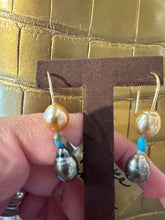 Ecclectic Australlian Turquoise  Earrings - Vincent Peach Fine Jewelry