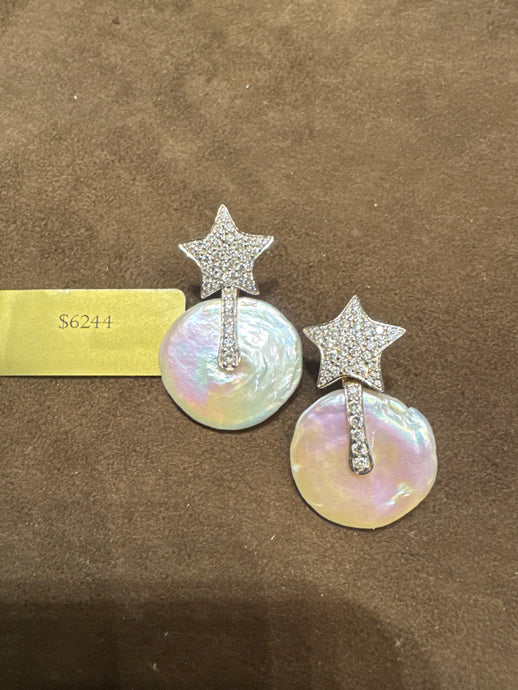 Star Diamond Earrings - Vincent Peach Fine Jewelry