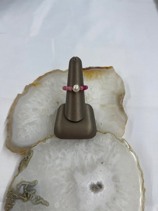 Pink Stone Stretchy Bracelet - Vincent Peach Fine Jewelry