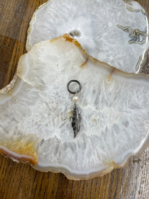 Feather Diamond Charm - Vincent Peach Fine Jewelry