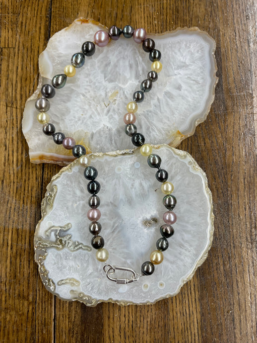 Multi Colored Pearl Necklace