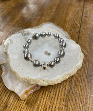 Tahitian Pearl Stretch Bracelet-Diamond Star Bead - Vincent Peach Fine Jewelry