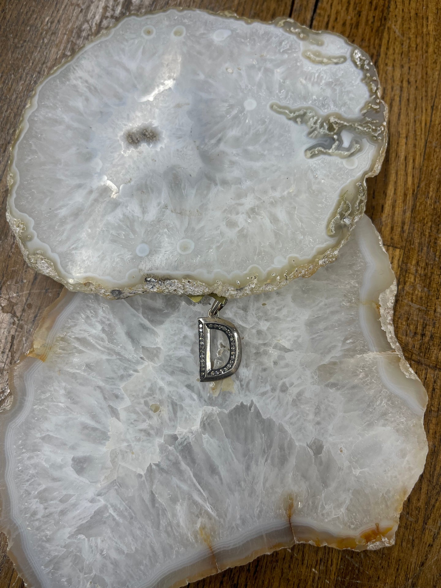 D Silver Diamond Pendant