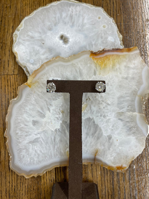 4ct Diamond Studs White Gold