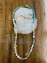 32” Keshi/ Turquoise Necklace - Vincent Peach Fine Jewelry