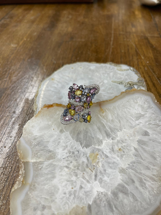 Multi-Colored Stone Ring
