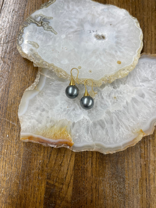 Tahitian Pearl Drop Earrings