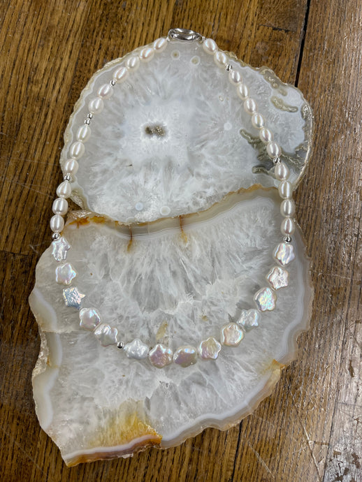 Star/Flower Freshwater Pearl Necklace - Vincent Peach Fine Jewelry
