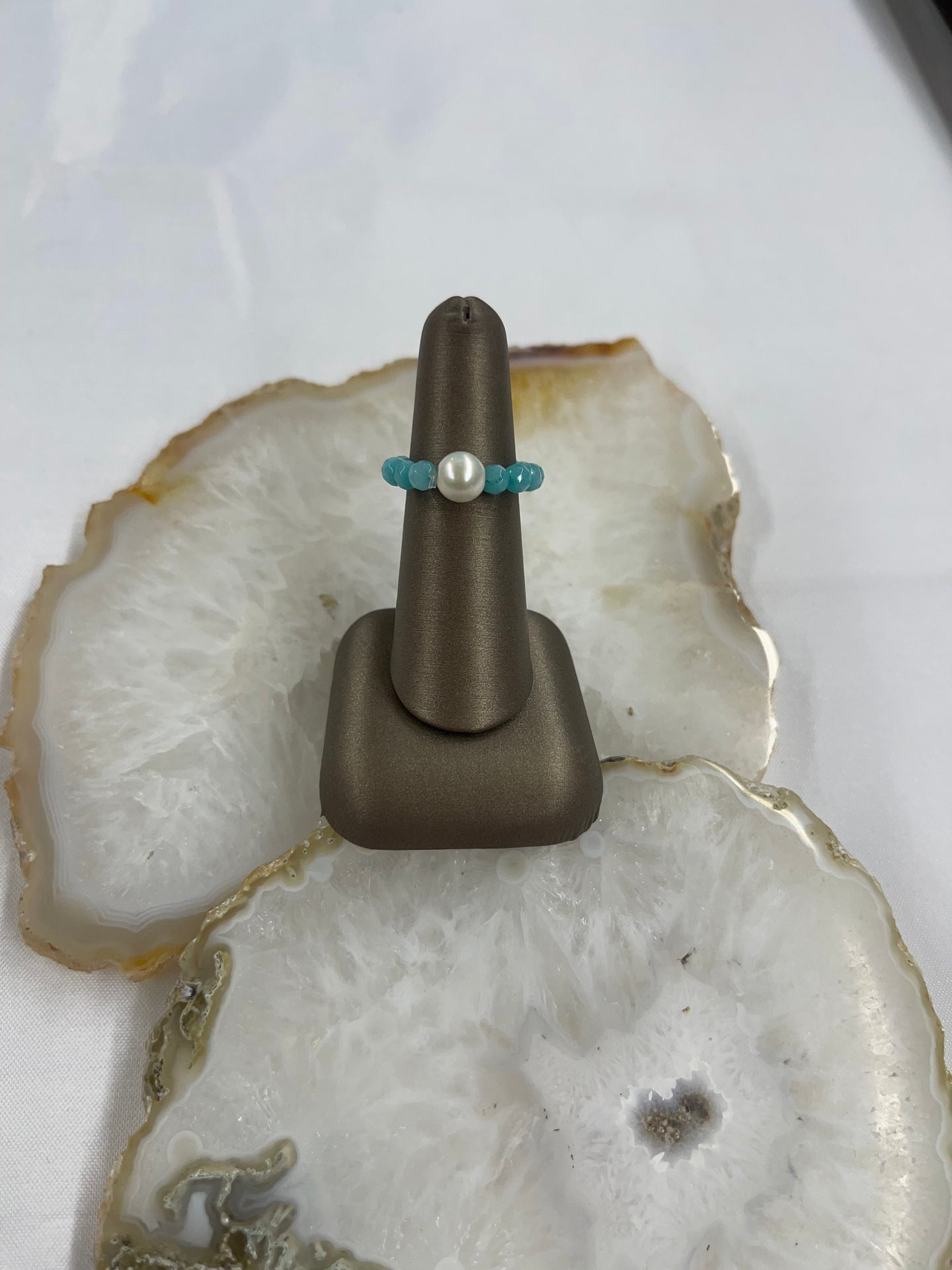Blue Stone Stretchy Ring