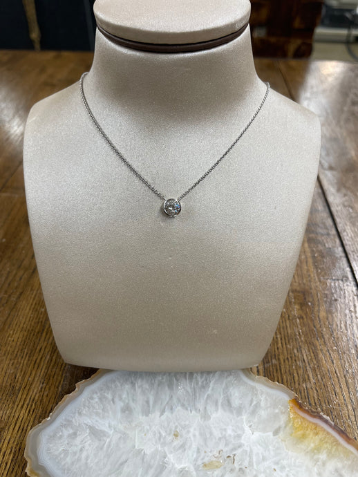 1.5ct Round Diamond 14kt White Gold Necklace