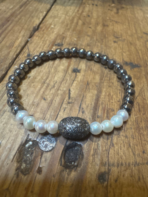 Stretch Sterling Bead Bracelet - Vincent Peach Fine Jewelry