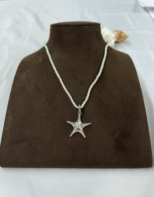 Silver Starfish Necklace - Vincent Peach Fine Jewelry