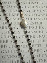 Black Spinel Long Necklace 36” +