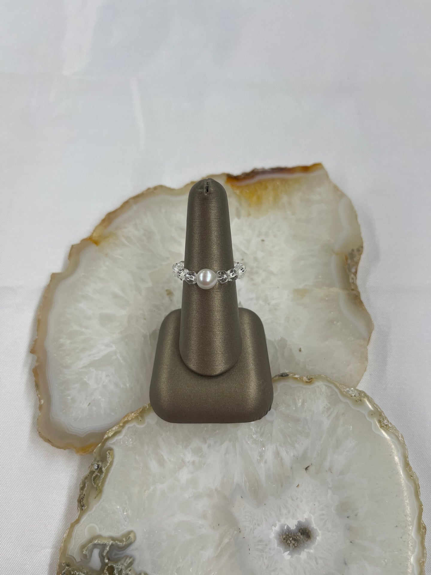 Clear Stone Stretchy Ring