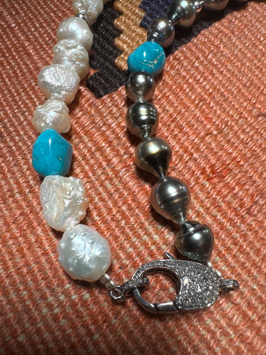 Unique Mixed Materials Necklace - Vincent Peach Fine Jewelry