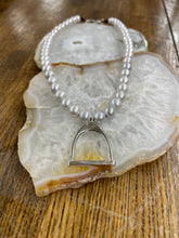 Stirrup Freshwater Pearl Necklace - Vincent Peach Fine Jewelry