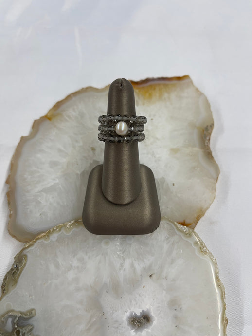 Gray Stretchy Ring Set of Three - Vincent Peach Fine Jewelry