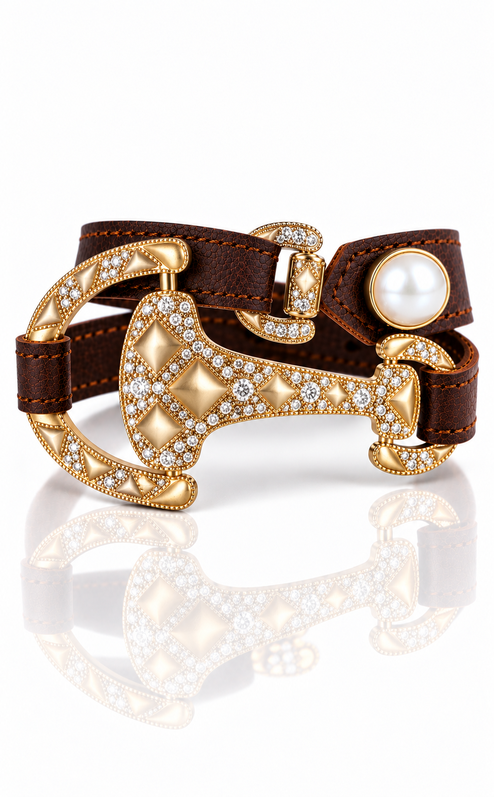 Cavallo Snaffle Bit Diamond Bracelet, front