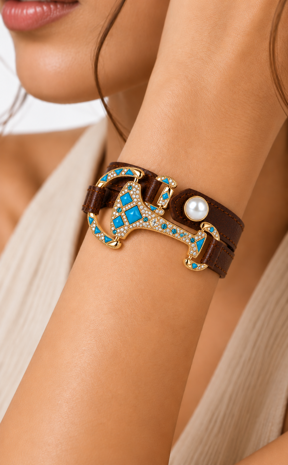 Cavallo Snaffle Bit Diamond Bracelet, model
