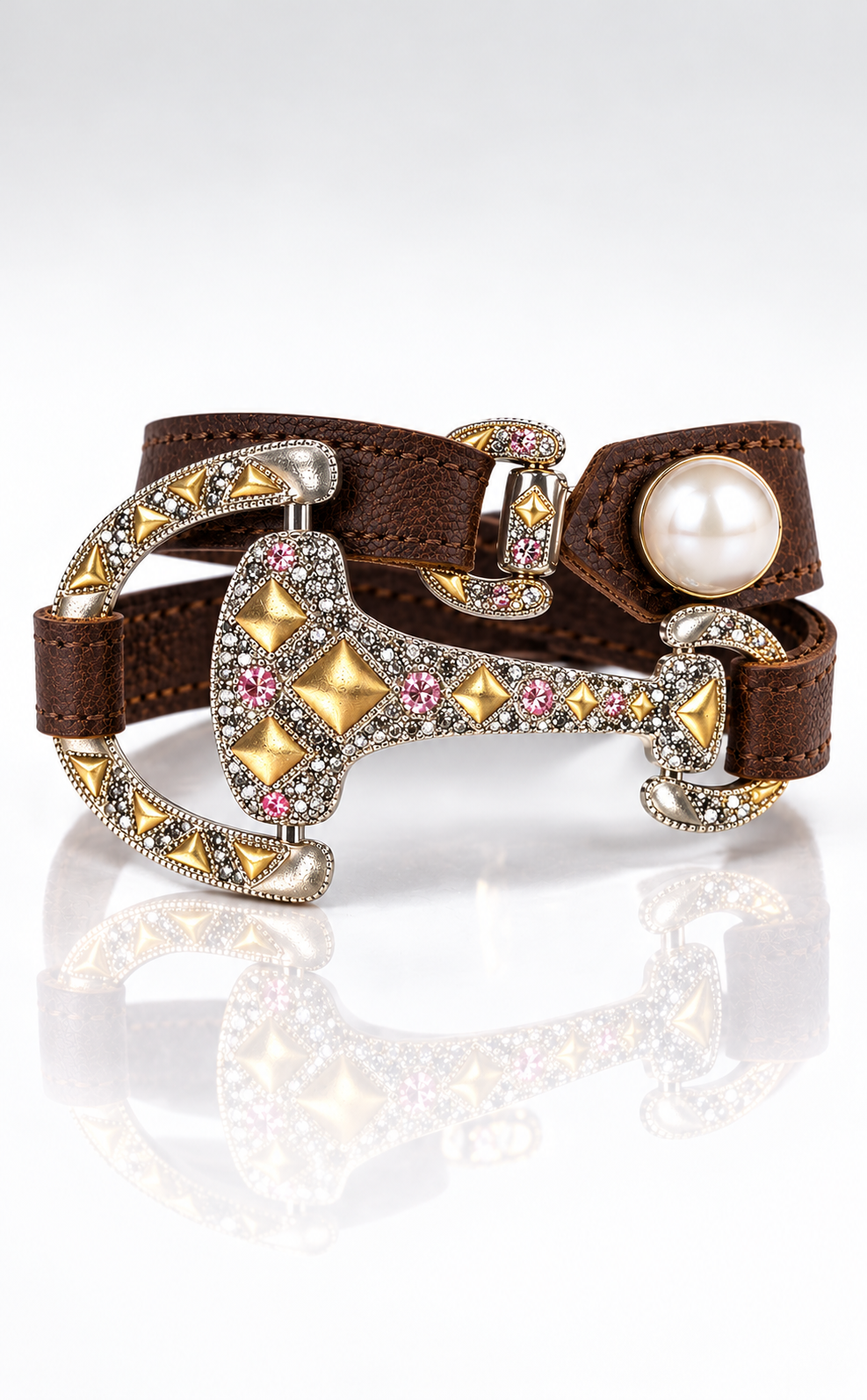Cavallo Snaffle Bit Diamond Bracelet, front