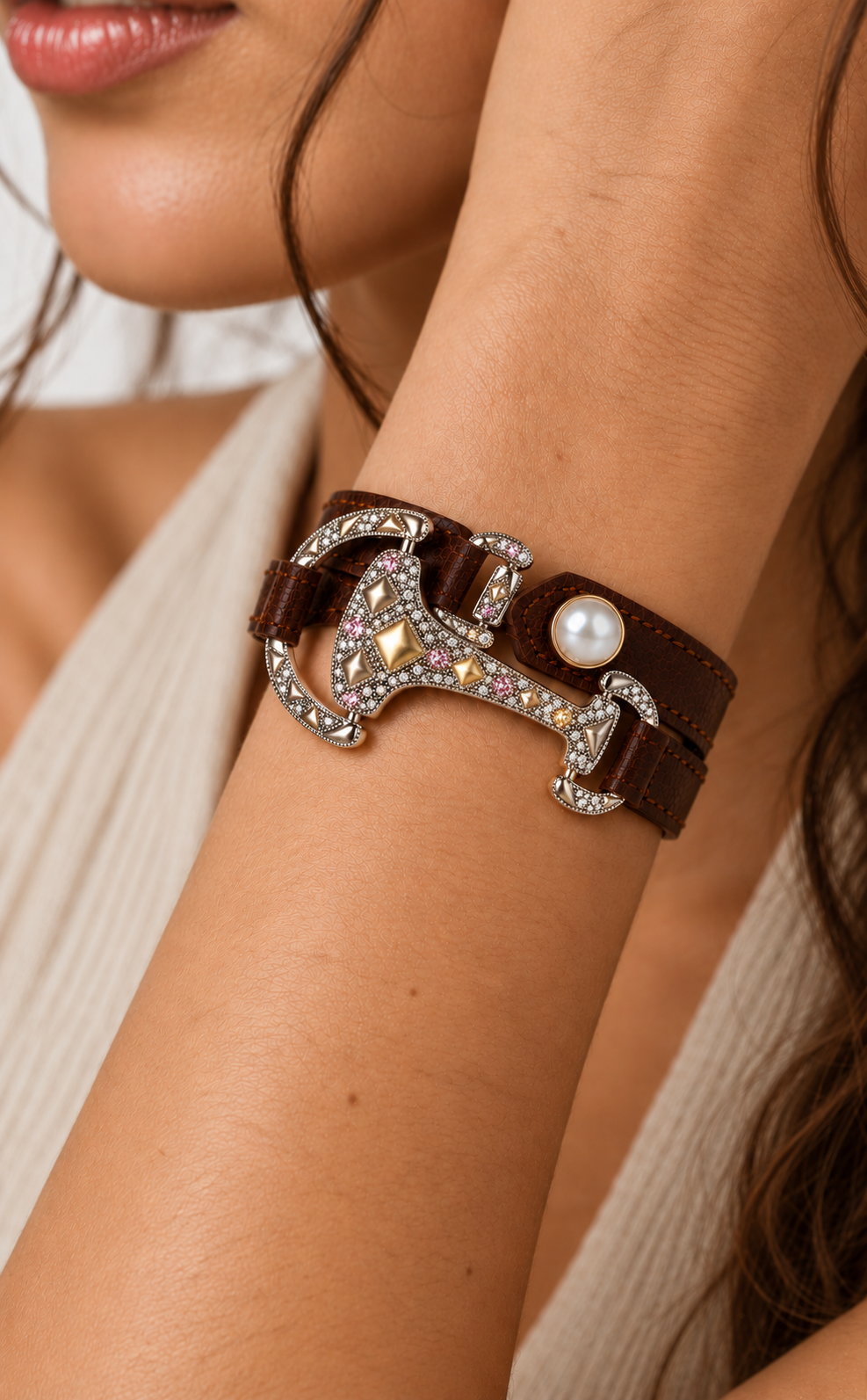 Cavallo Snaffle Bit Diamond Bracelet, model