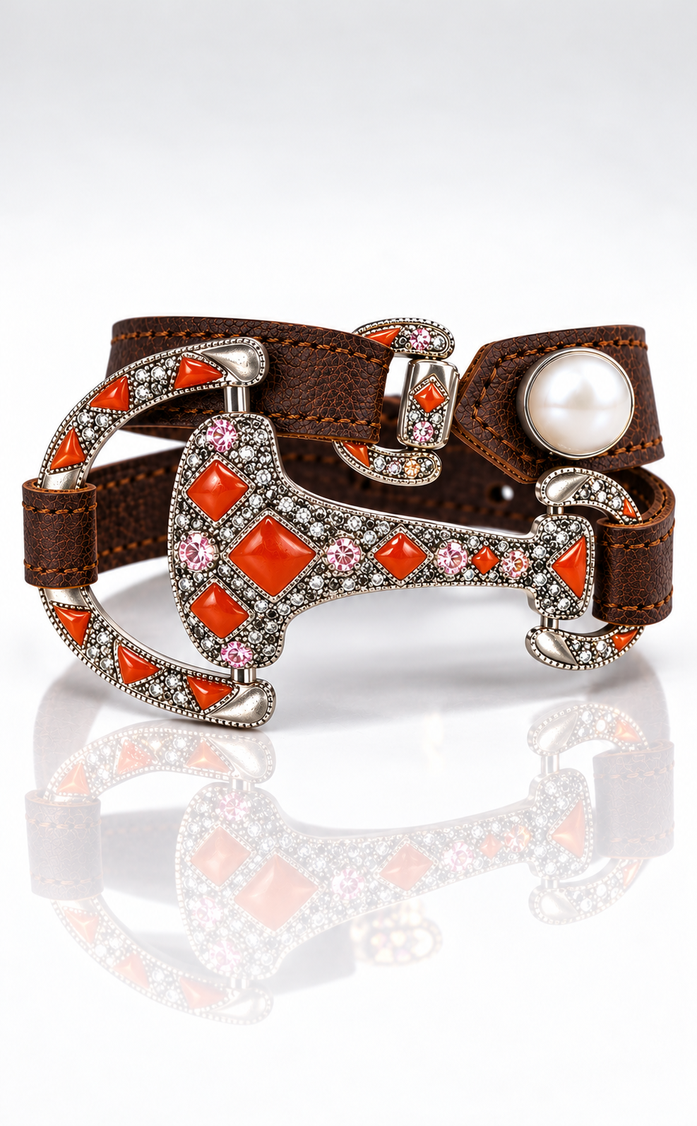 Cavallo Snaffle Bit Diamond Bracelet, front